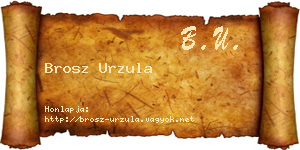 Brosz Urzula névjegykártya